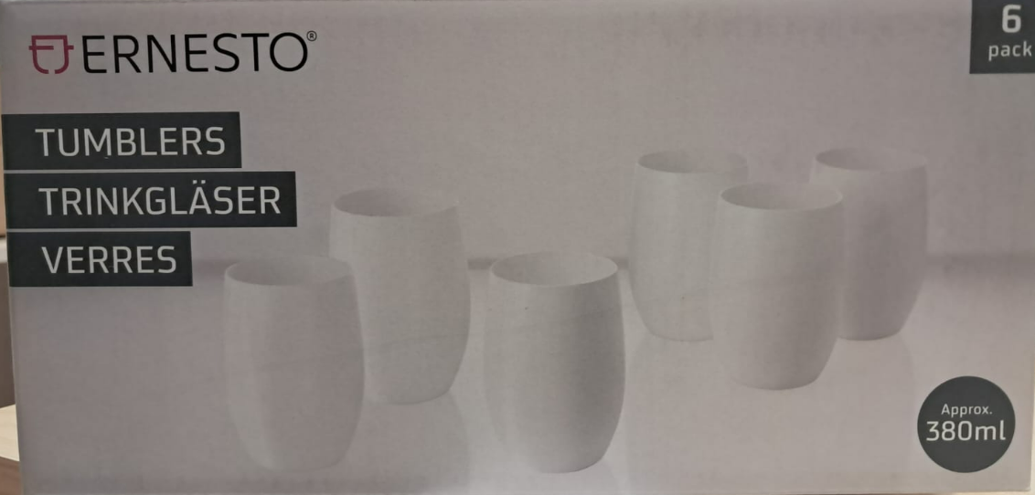 Ernesto 6'lı Beyaz Bardak (Tumblers)
