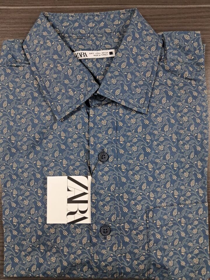 Zara Erkek Sarmaşık Desenli Gömlek
