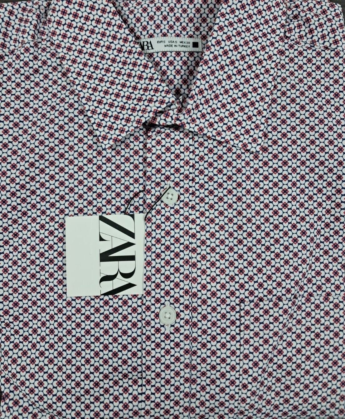 Zara Erkek Baskılı Gömlek L