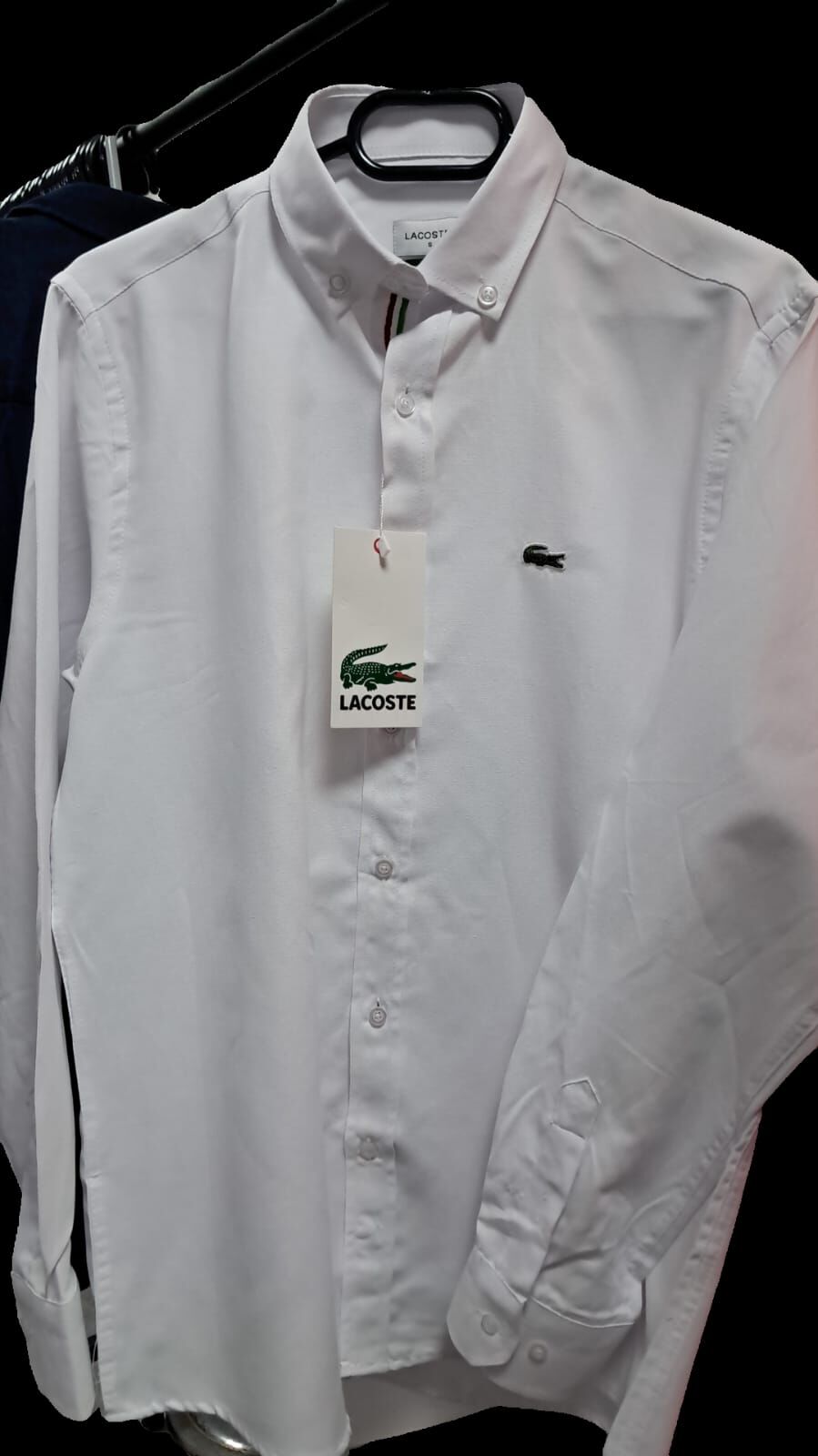 Lacoste Erkek Gömlek (Slim Fit) M - Beyaz