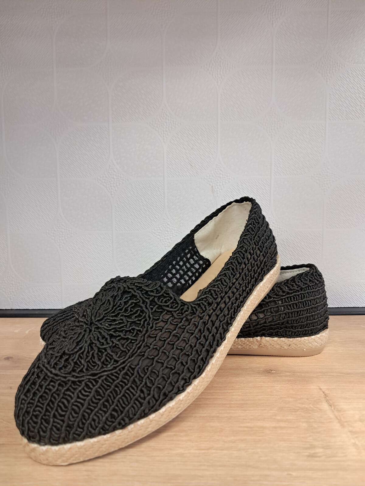 Kadın Örme Siyah Renk Babet Ayakkabı (Shoes)