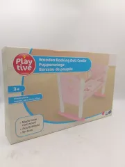 Play Tive Ahşap Oyuncak Bebek Beşiği (Wooden Rocking Doll Cradle)