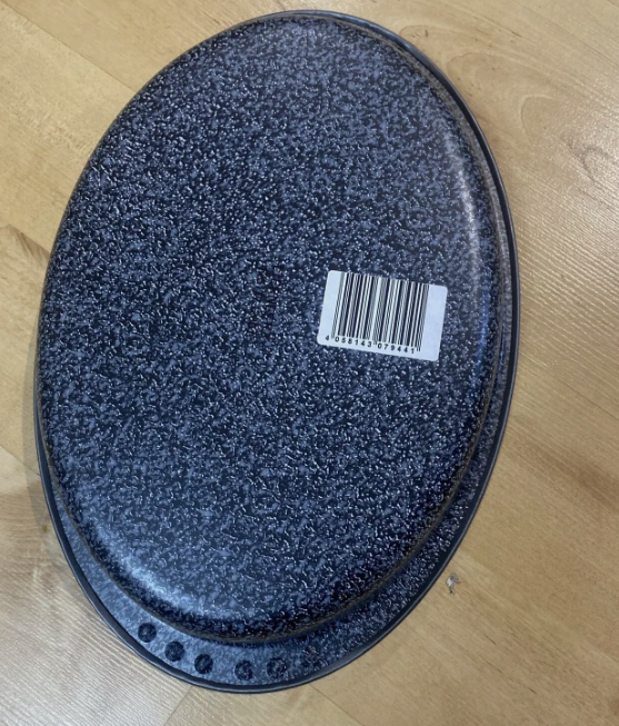 Ernesto Oval Derin Pişirme ve Kızartma Tepsisi Yapışmaz Gri 2,5 L  36x25x5,5 cm