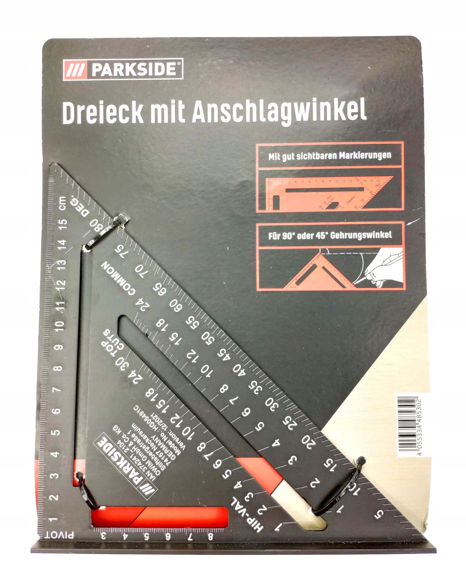 Parkside Üçgen Cetvel (Dreieck mit Anschlagwinkel)