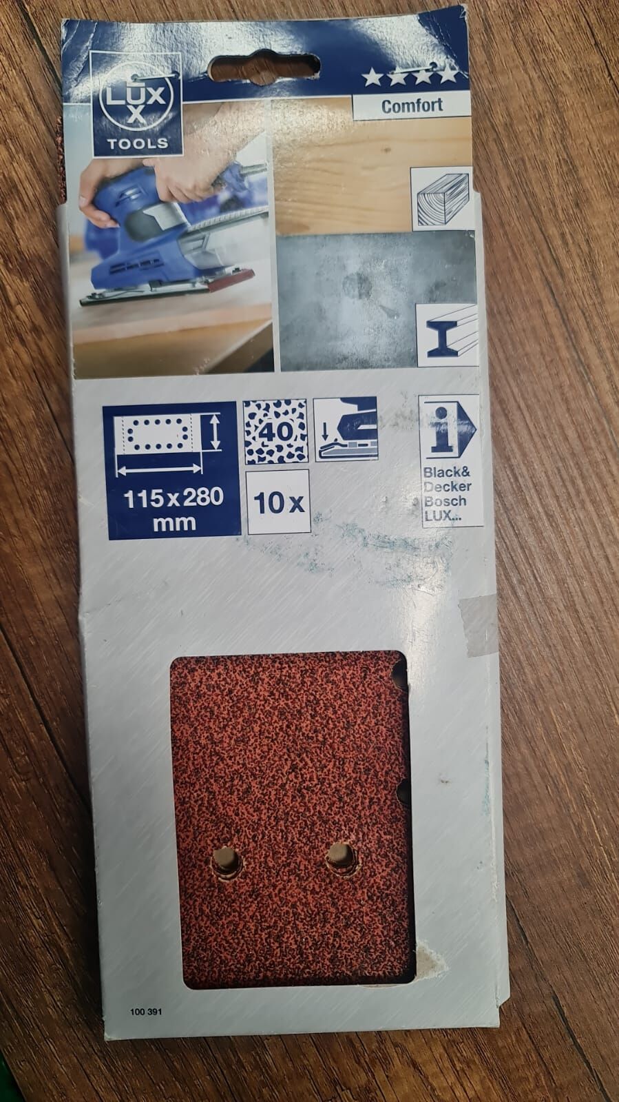 Lux Tools Zımpara Makinesi İçin Zımpara Kağıdı - 115x280 mm - 10 Adet