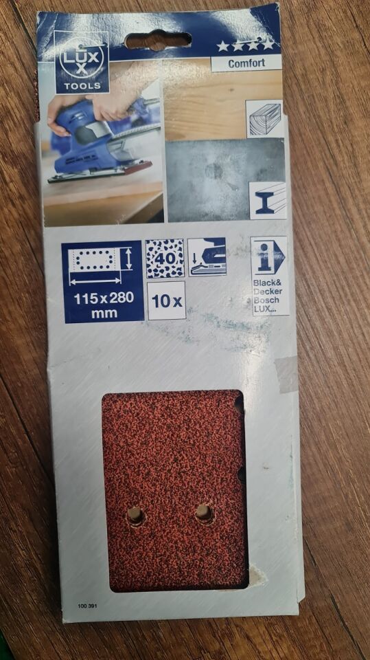 Lux Tools Zımpara Makinesi İçin Zımpara Kağıdı - 115x280 mm - 10 Adet