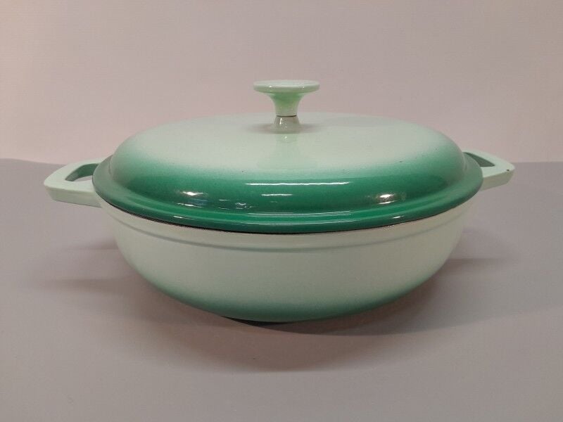 GSW Döküm Tencere 30 Cm. (Yeşil-Turuncu-Mavi)