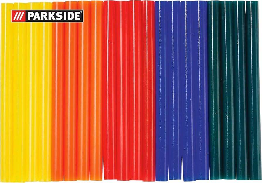 Parkside Renkli Ince 10'lu Mum Silikon Çubuk - 5 Renk(Hot Glue Sticks)