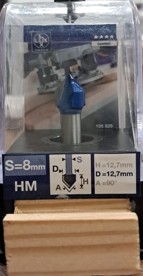 Lux Tools Ağaç İşleme Freze Ucu V Tipi