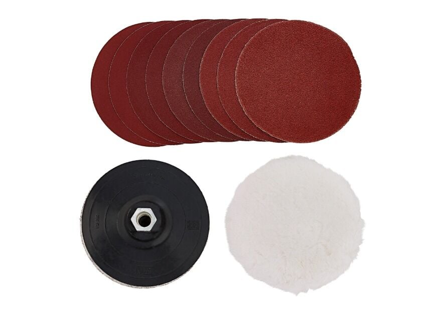 Lux Tools 12 Parça Taşlama ve Parlatma Seti Ø125 mm.