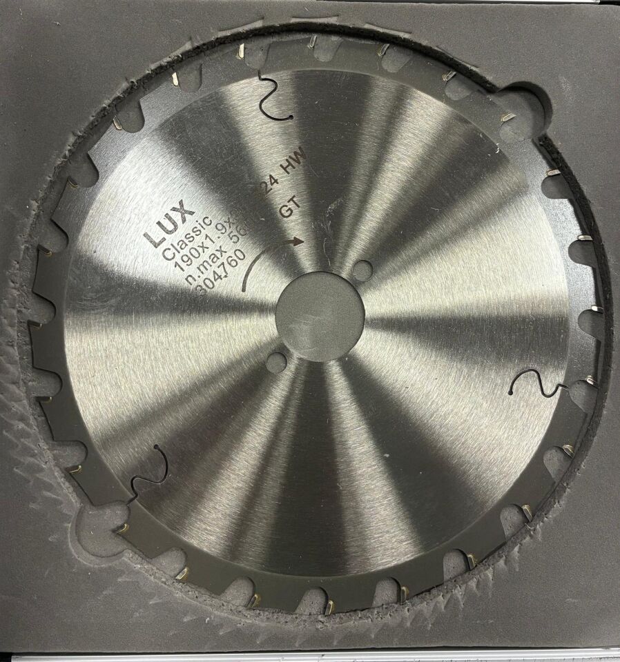 Lux Tools 2'li Set Dairesel Testere Bıçağı 190mm x 30mm (24 Dişli HM - 100 Dişli)