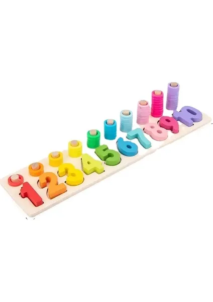 Play Tive Çocuklar Için Eğitici Manyetik Sayılar - Çok Renkli (Stack and Count Toy)