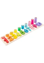Play Tive Çocuklar Için Eğitici Manyetik Sayılar - Çok Renkli (Stack and Count Toy)
