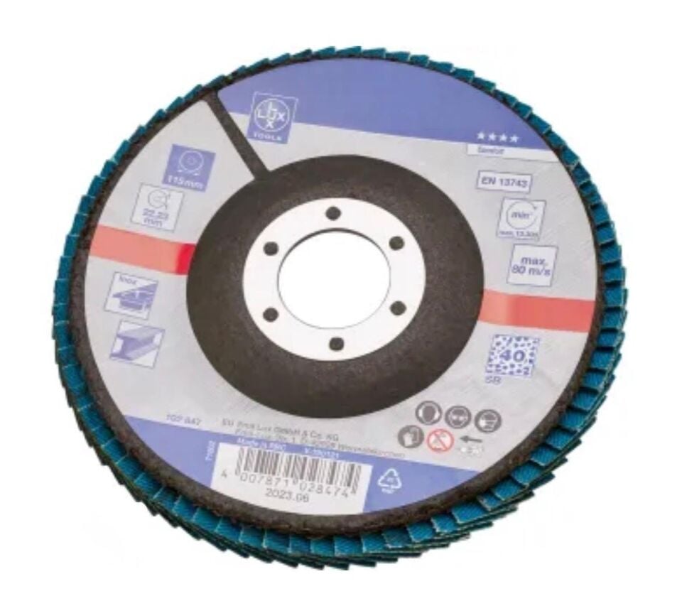 Lux Tools K40 Kumlu Flap Disk Zımpara 115 mm