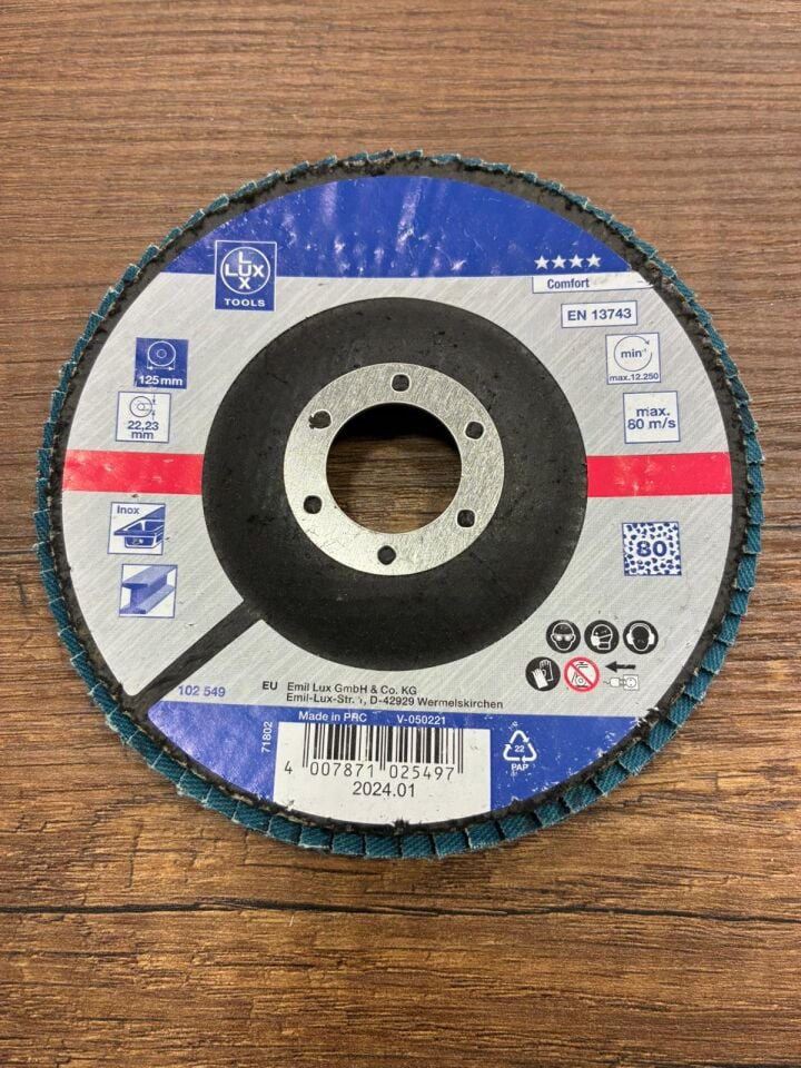 Lux Tools K80 Kumlu Flap Disk Zımpara 125 mm