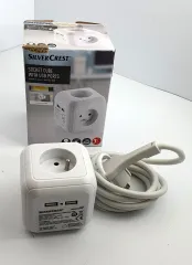 Silver Crest USB'li Uzatma Kablosu Beyaz Renk (Socket Cube With USB Ports)