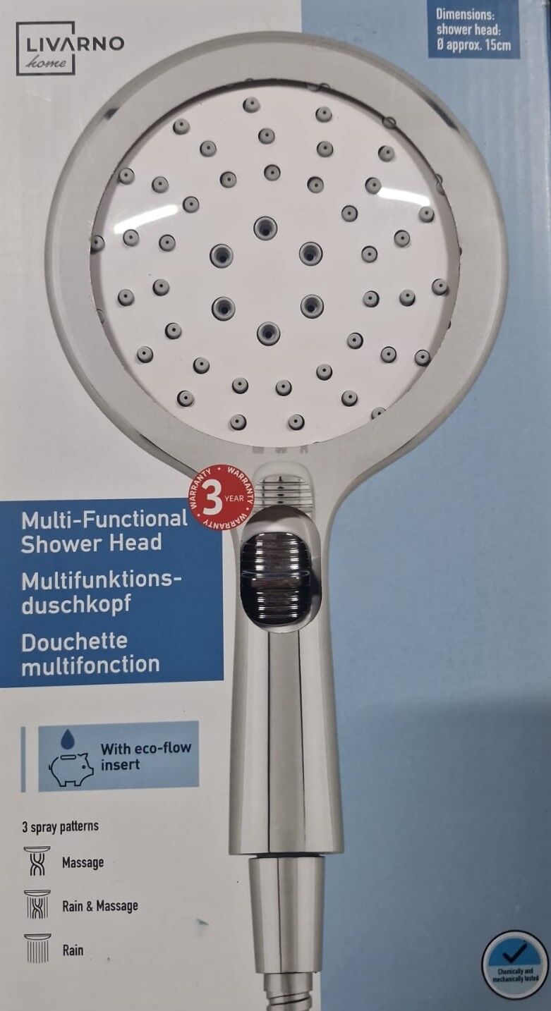 Livarno Home Çok İşlevli Duş Başlığı - Beyaz ( Livarno Home Multıfunctional Shower Head)