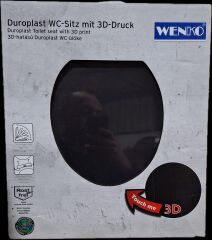 Wenko Sunset Sky Klozet Kapağı 3D Basklı - Otomatik Kapanma (Siyah)