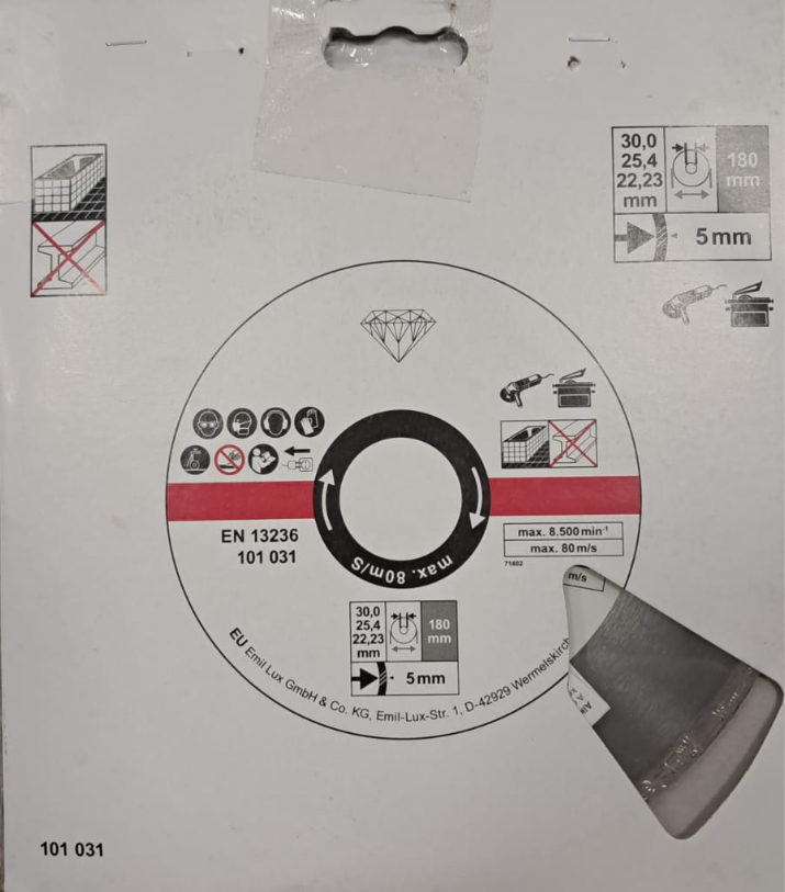 Elmas Kesme Diski 180mm. Fayans