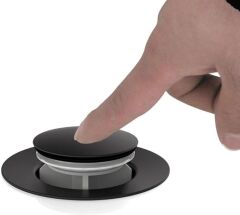 Schütte 34016 Raven Banyo Musluğu, Siyah, Gider Garnitürlü Banyo Armatürü