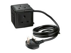 Tronic Soket Küp USB Portlu Siyah (Cube Multiprise Avec Ports Usb)