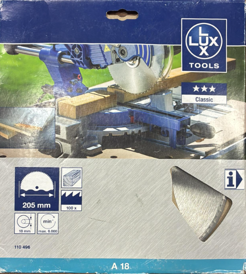 Lux Tools Ahşap için Gönye Testere Bıçağı 205 x 18 mm