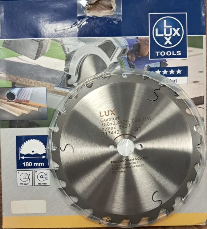 Lux Tools Dairesel Testere Bıçağı180mm.24Diş
