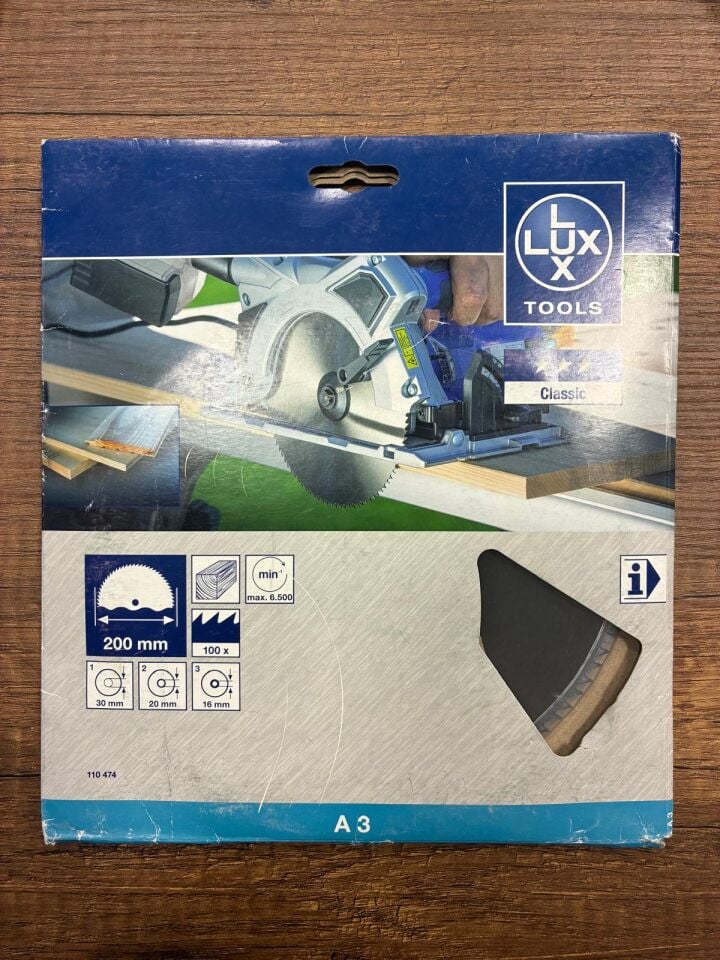 Lux Tools Delik Çapı Küçültme Aparatlı Dairesel Testere Bıçağı 200 mm