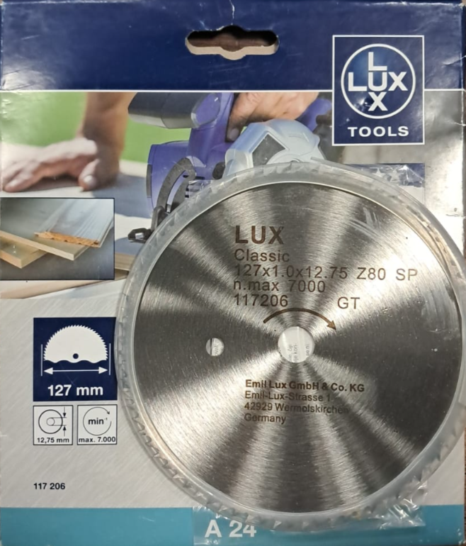 Lux Tools Classic Dairesel Testere Bıçağı127x1.0x12.75Z80SP