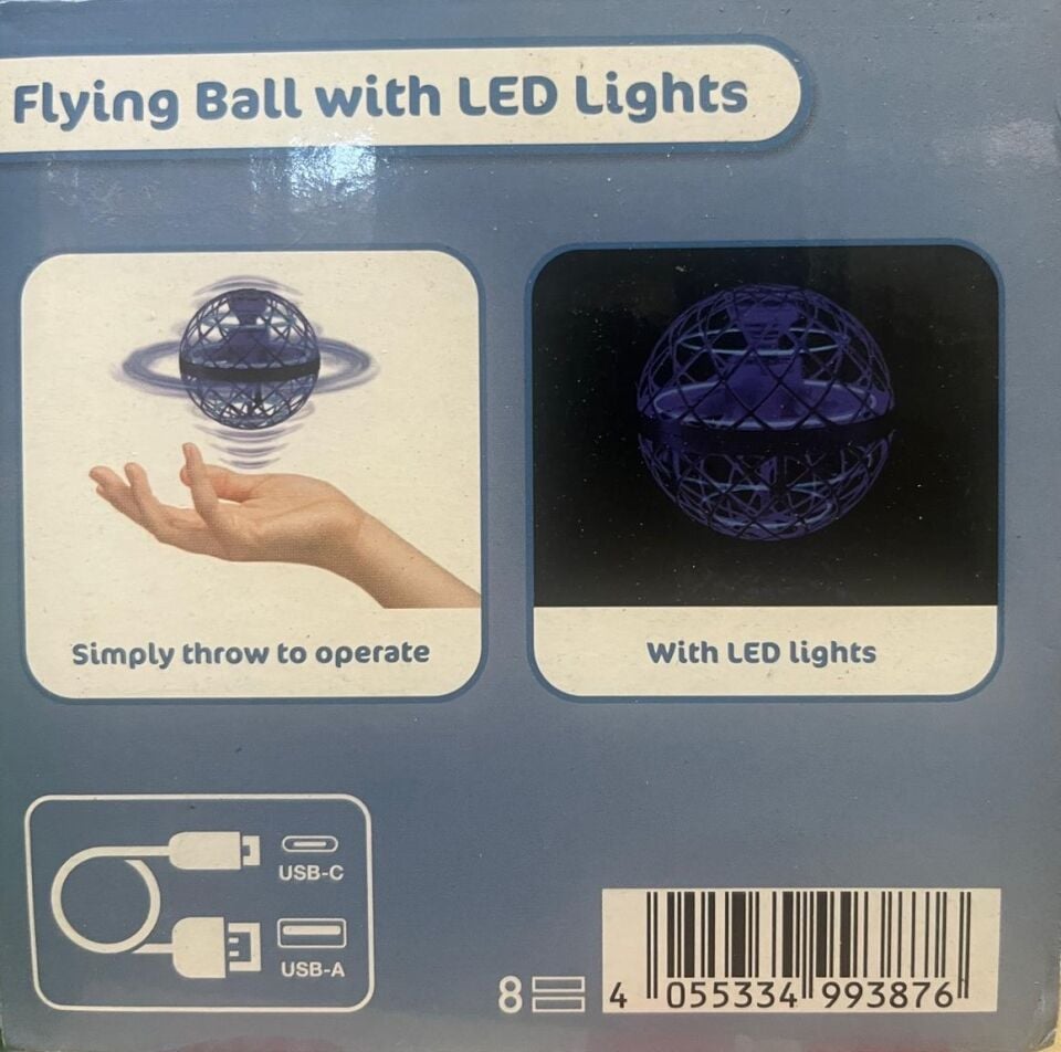 Play Tive Led Işıklı Uçan Top Mavi Renk (Flying Ball With Led Lights)