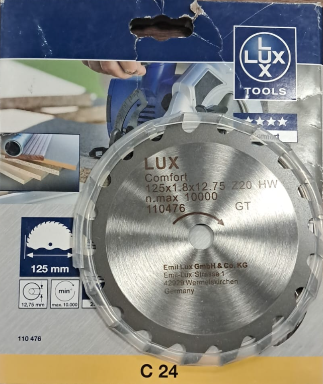Lux Tools HM Comfort Testere Bıçağı125mm.20Diş