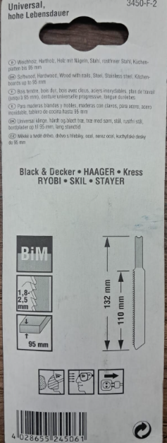 MP.S Ahşap U-Dekupaj Testere Bıçağı 95mm. Kalınlık