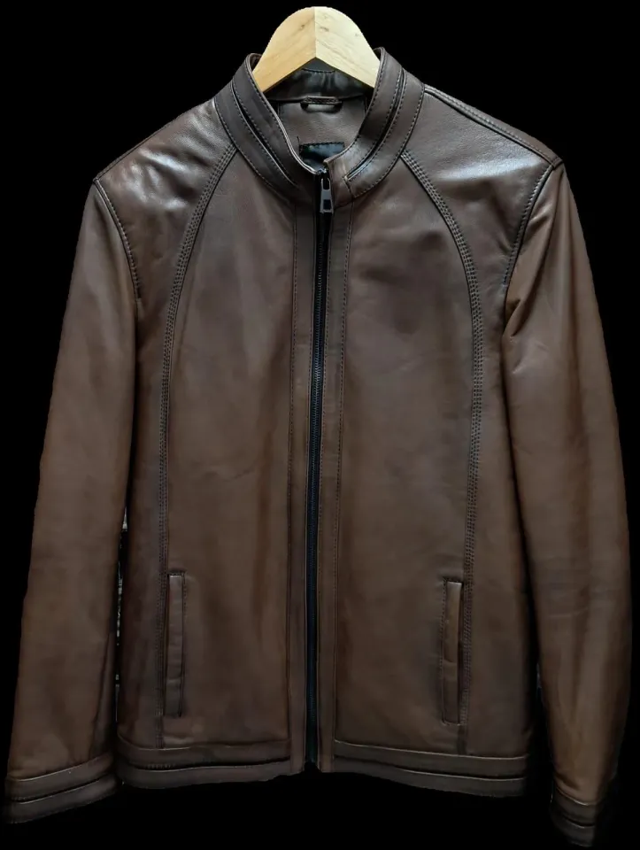 Paulozleri Erkek Düz Deri Mont