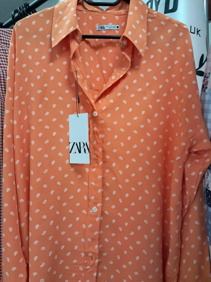 Zara Kadın Turuncu Gömlek L
