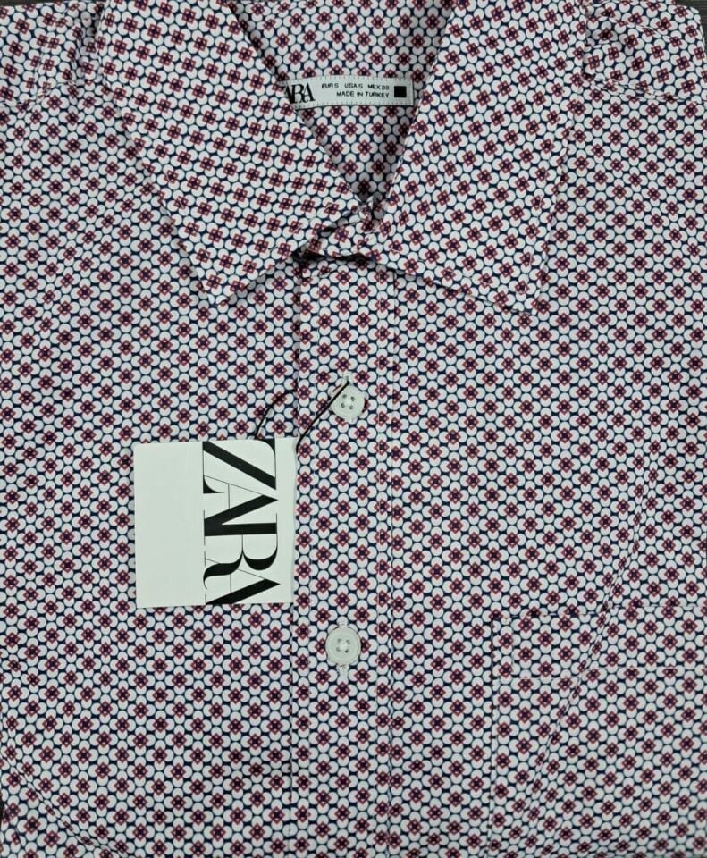 Zara Erkek Geometrik Desen Gömlek