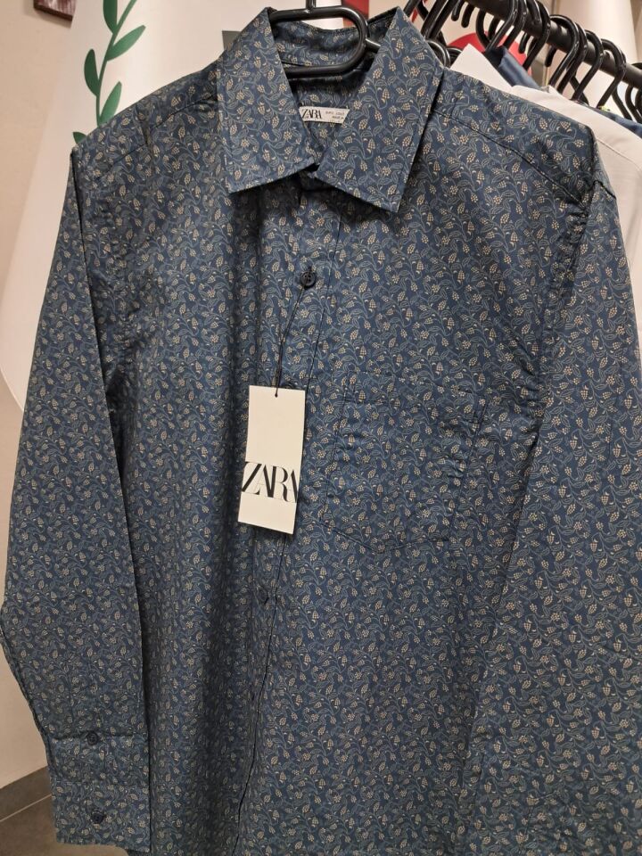 Zara Erkek Sarmaşık Desenli Gömlek