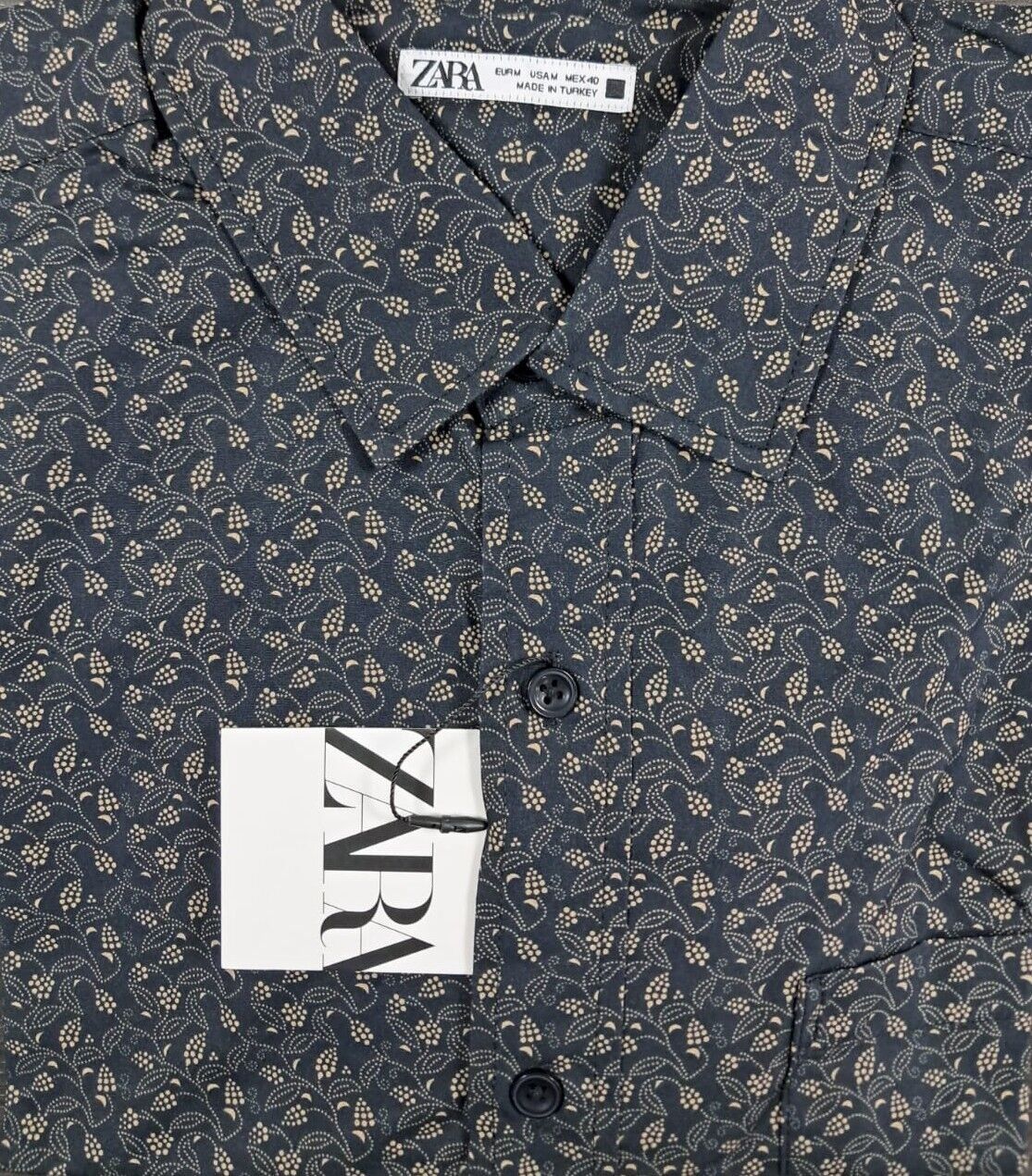 Zara Erkek Sarmaşık Desenli Gömlek