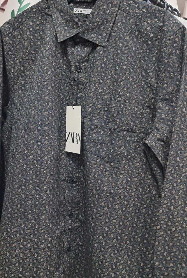 Zara Erkek Sarmaşık Desenli Gömlek