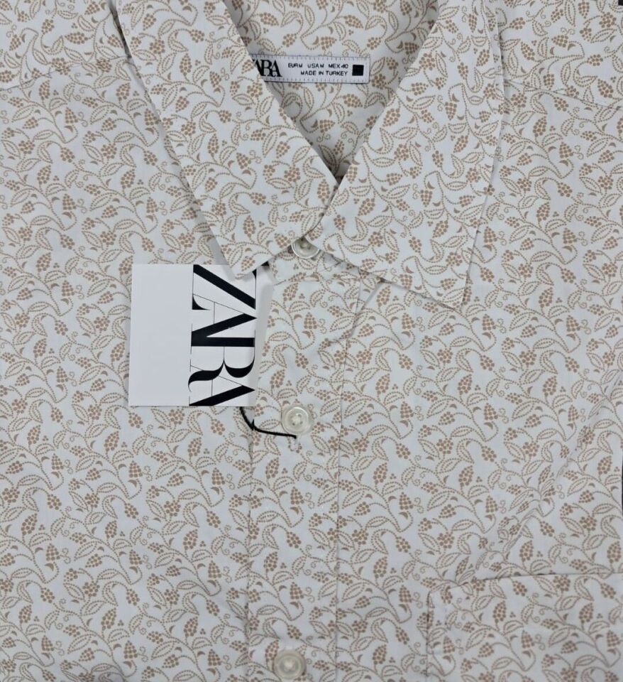 Zara Erkek Baskılı Gömlek XL