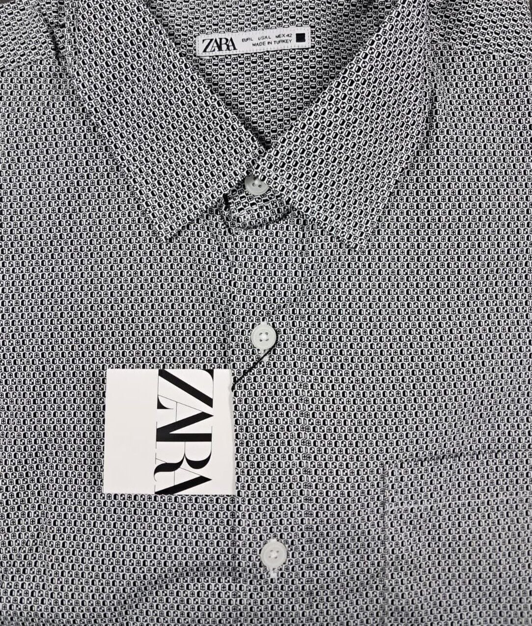 Zara Erkek Minimal Desenli Gömlek