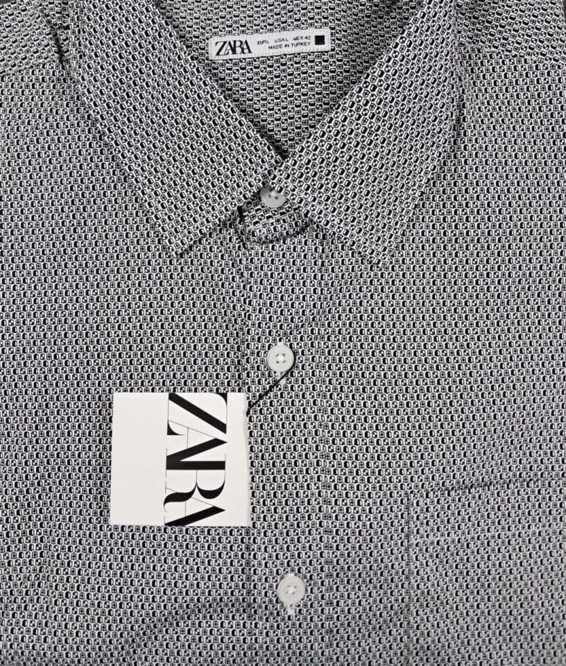 Zara Erkek Minimal Desenli Gömlek