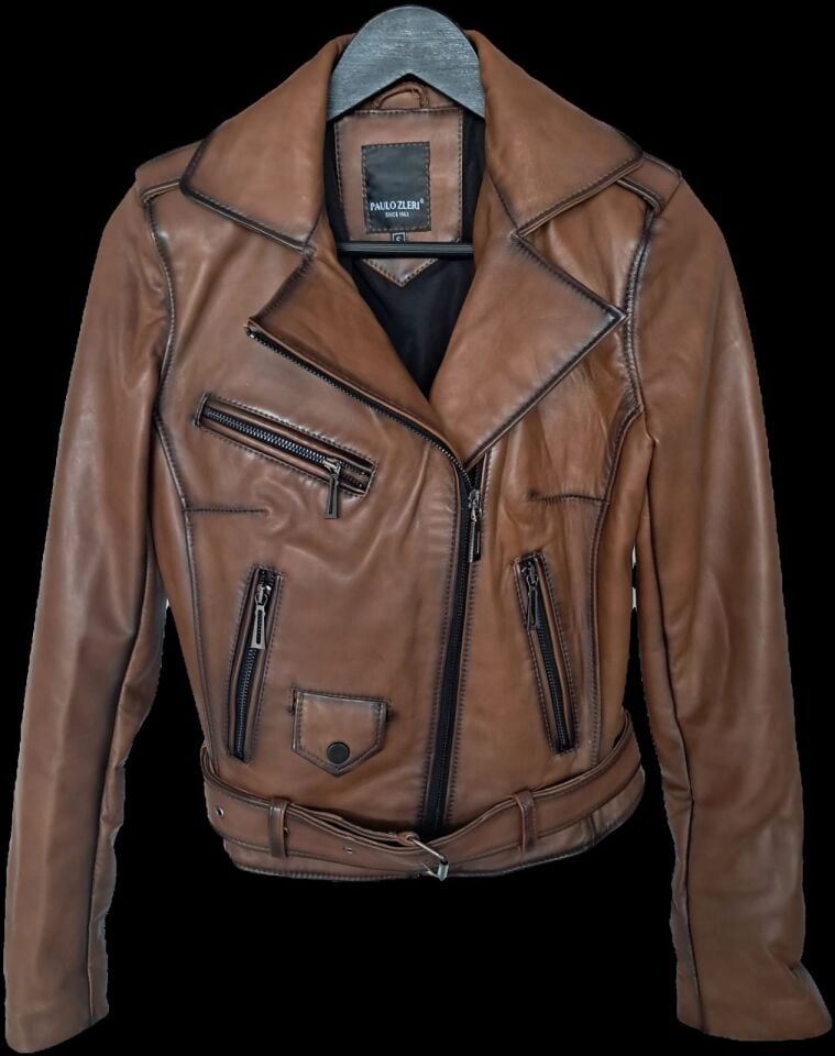 Paulozleri Kadın Crop Deri Ceket