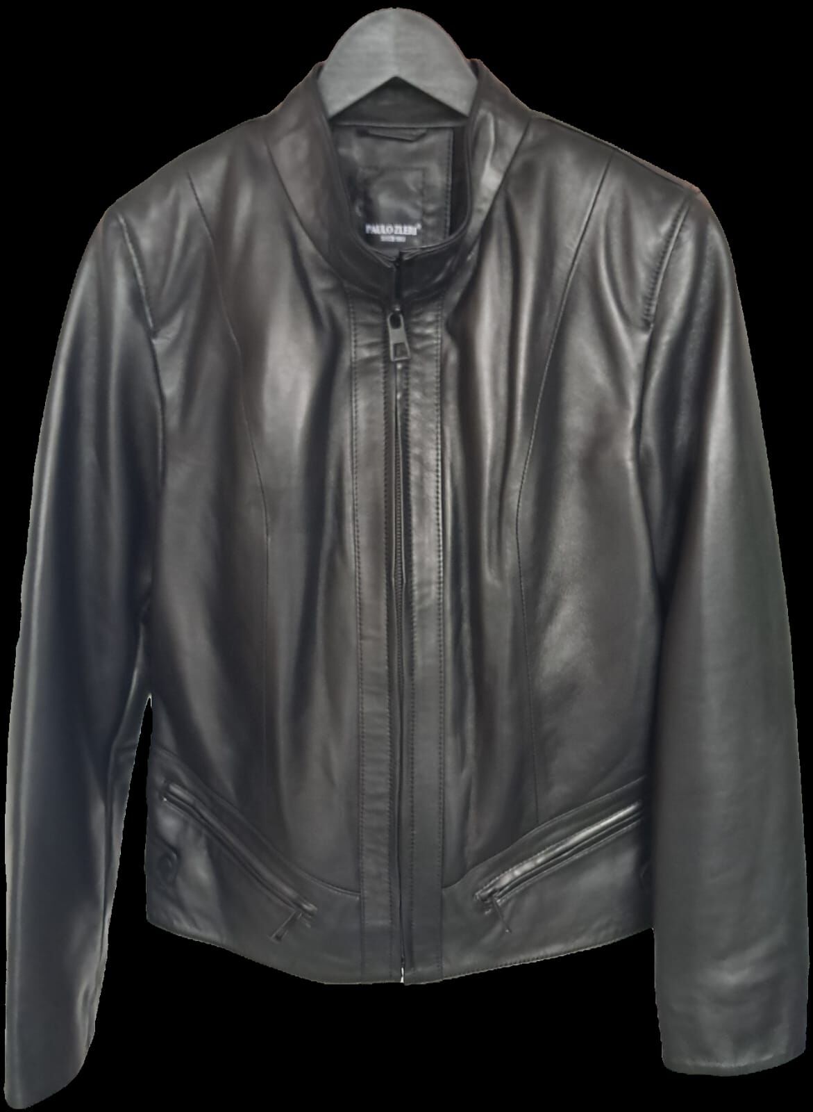 Paulozleri Kadın Fermuar Detaylı Deri Ceket