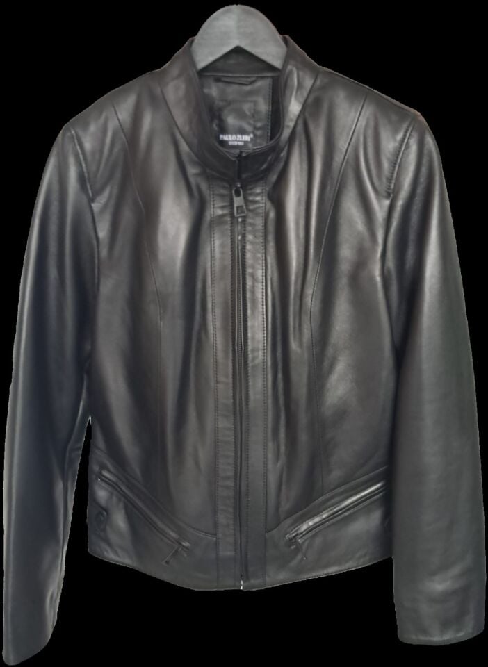 Paulozleri Kadın Fermuar Detaylı Deri Ceket