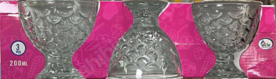 Ayaklı Cam Dondurma Kasesi 3'lü