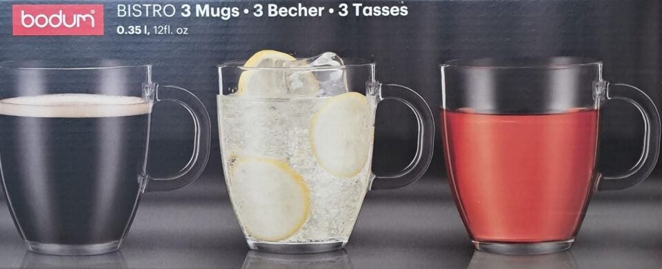 Bodum 3'lü Kupa Bardak (Bistro 3 Mugs)