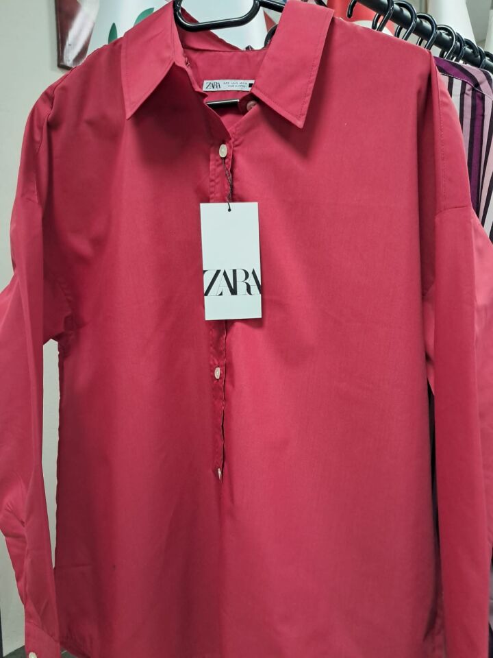 Zara Kadın Düz Renk Gömlek