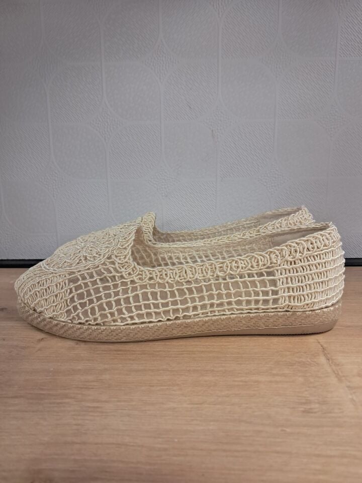 Kadın Örme Bej Rengi Babet Ayakkabı (Shoes)