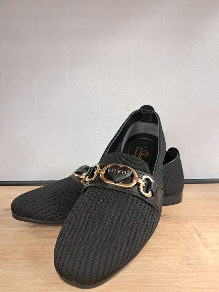 Kadın Tokalı Triko Ayakkabı