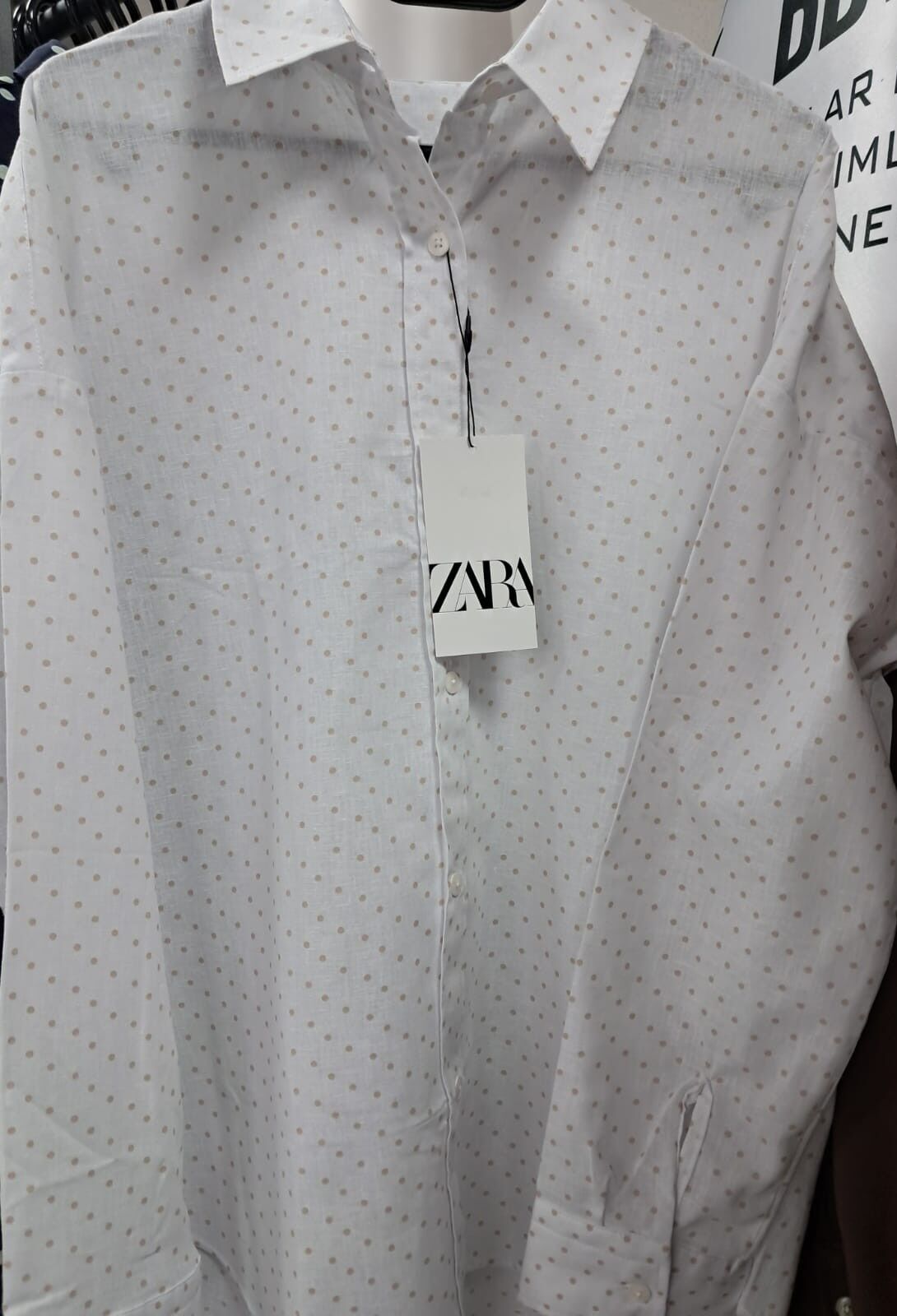 Zara Kadın Puantiyeli Gömlek